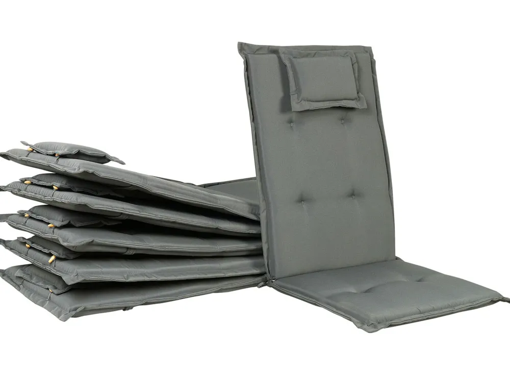 Clearance Beliani 6 Kpl Harmaa Pehmustetyynysetti Toscana/Java