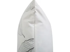 Tekstiilit<Beliani 2 Kpl Koristetyynysetti Lehtikuviolla 45X45Cm Valkoinen Ja Hopea Freesia