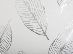 Tekstiilit<Beliani 2 Kpl Koristetyynysetti Lehtikuviolla 45X45Cm Valkoinen Ja Hopea Freesia