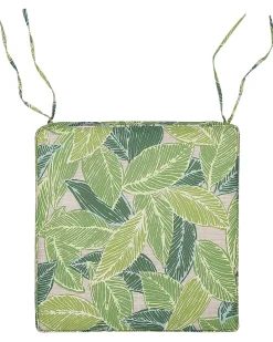 Cheap Beliani 8 Kpl Puutarhatuolisetti Lehtikuvioidulla Pehmusteella Sassari