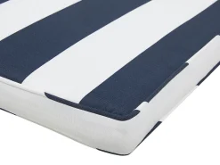 Shop Beliani 8 Kpl Setti Puutarhatuolin Pehmusteita Sini-Valkoraidallinen Sassari