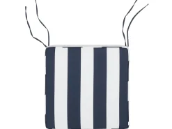 Shop Beliani 8 Kpl Setti Puutarhatuolin Pehmusteita Sini-Valkoraidallinen Sassari