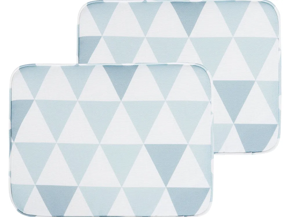 Hot Beliani 2 Kpl Tyynysetti Kolmiokuvio Vaaleansininen Fiji