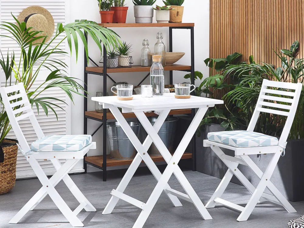 Hot Beliani 2 Kpl Tyynysetti Kolmiokuvio Vaaleansininen Fiji