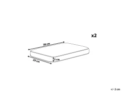 Hot Beliani 2 Kpl Tyynysetti Kolmiokuvio Vaaleansininen Fiji