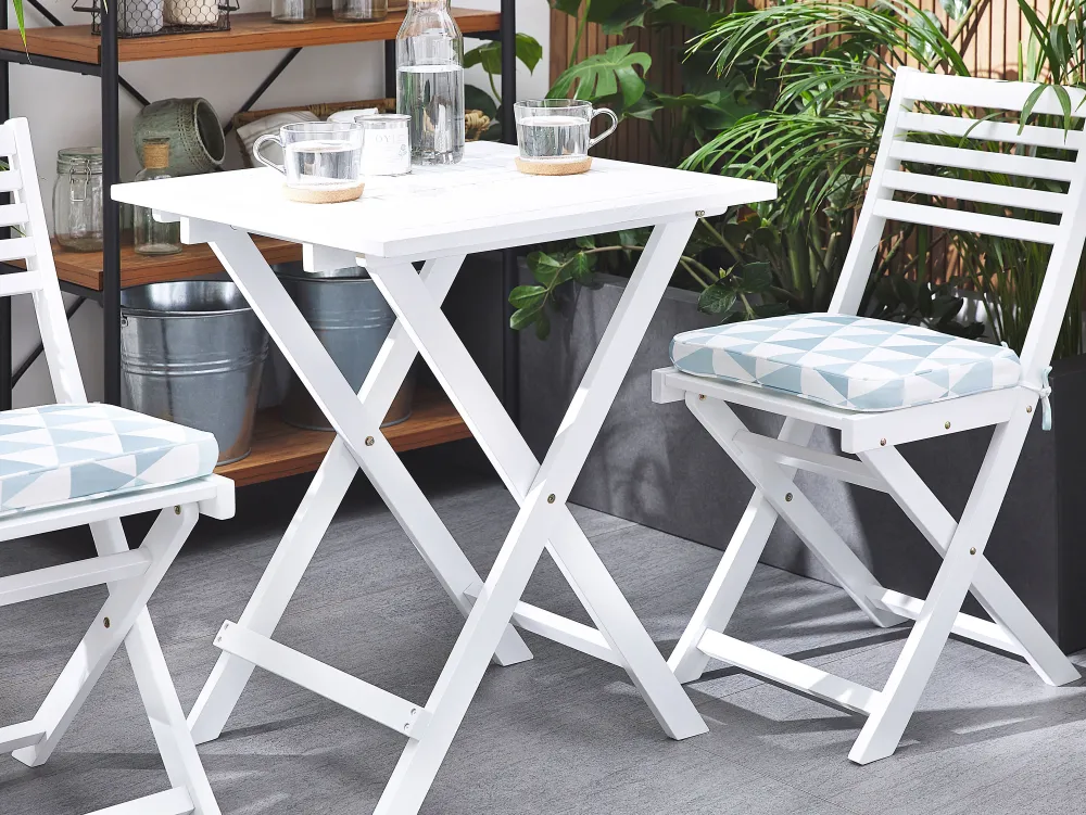 Hot Beliani 2 Kpl Tyynysetti Kolmiokuvio Vaaleansininen Fiji