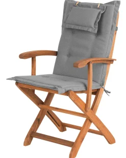 Ulkokalusteet<Beliani 2 Puutarhatuolin Setti, Harmaat Istuintyynyt Maui