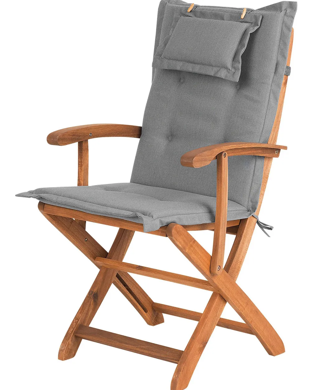 Ulkokalusteet<Beliani 2 Puutarhatuolin Setti, Harmaat Istuintyynyt Maui