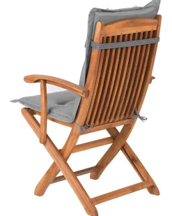 Ulkokalusteet<Beliani 2 Puutarhatuolin Setti, Harmaat Istuintyynyt Maui