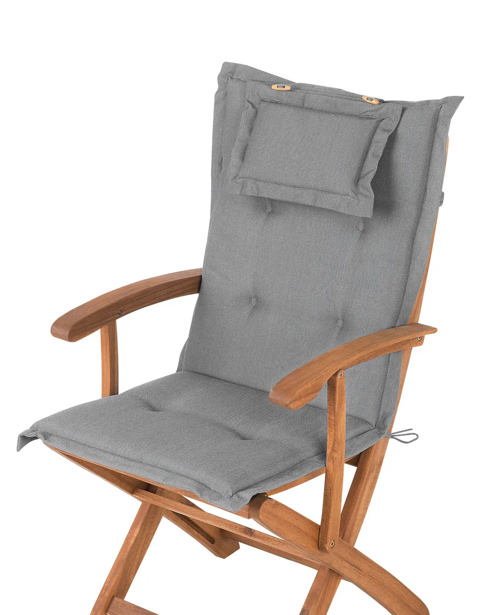 Ulkokalusteet<Beliani 2 Puutarhatuolin Setti, Harmaat Istuintyynyt Maui