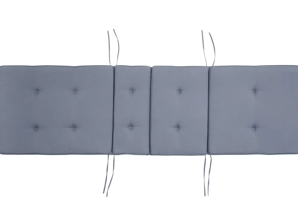 Ulkokalusteet<Beliani Akaasiapuinen Aurinkotuoli Sinisella Pehmusteella Java