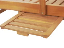 Ulkokalusteet<Beliani Akaasiapuinen Aurinkotuoli Tummanharmaalla Pehmusteella Java