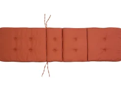 Ulkokalusteet<Beliani Akaasiapuinen Aurinkotuoli Tummanpunaisella Pehmusteella Java