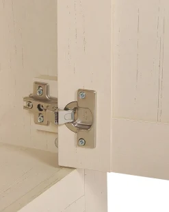 Shop Beliani Astiakaappi 4 Ovea 2 Laatikkoa Kermanvalkoinen Seatlle