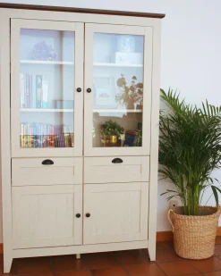 Shop Beliani Astiakaappi 4 Ovea 2 Laatikkoa Kermanvalkoinen Seatlle