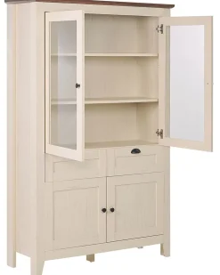 Shop Beliani Astiakaappi 4 Ovea 2 Laatikkoa Kermanvalkoinen Seatlle