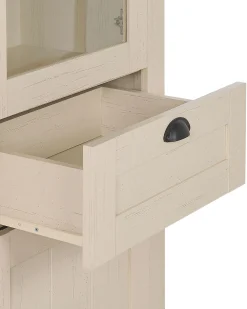 Shop Beliani Astiakaappi 4 Ovea 2 Laatikkoa Kermanvalkoinen Seatlle