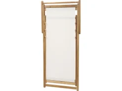 Ulkokalusteet<Beliani Aurinkotuoli Akaasia Vaalea Puu/Luonnonvalkoinen Anzio