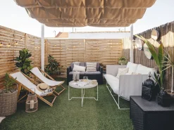 Ulkokalusteet<Beliani Aurinkotuoli Akaasia Vaalea Puu/Luonnonvalkoinen Anzio