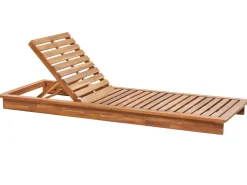 Ulkokalusteet<Beliani Aurinkotuoli Akaasia Vaalea Puu/Valkoinen Granari