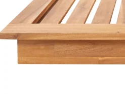 Ulkokalusteet<Beliani Aurinkotuoli Akaasia Vaalea Puu/Valkoinen Granari