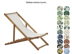 Ulkokalusteet<Beliani Aurinkotuoli Akaasia 2X Vaihtokankaat (Useita) Vaalea Puu/Luonnonvalkoinen Anzio