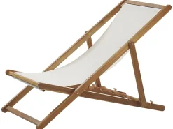 Ulkokalusteet<Beliani Aurinkotuoli Akaasia 2X Vaihtokankaat (Useita) Vaalea Puu/Luonnonvalkoinen Anzio