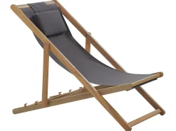 Ulkokalusteet<Beliani Aurinkotuoli Akaasia 2X Vaihtokankaat (Useita) Vaalea Puu Avellino