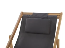 Ulkokalusteet<Beliani Aurinkotuoli Akaasia 2X Vaihtokankaat (Useita) Vaalea Puu Avellino