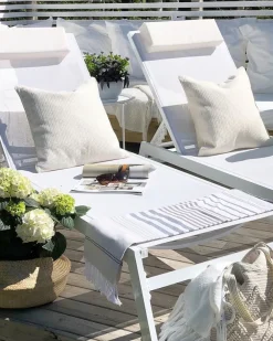 Ulkokalusteet<Beliani Aurinkotuoli Alumiini Valkoinen Catania Ii