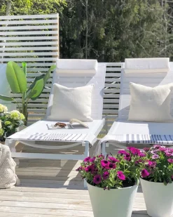 Ulkokalusteet<Beliani Aurinkotuoli Alumiini Valkoinen Catania Ii