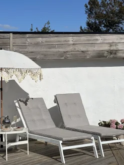 Ulkokalusteet<Beliani Aurinkotuoli Alumiini Valkoinen Catania Ii