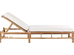 Sale Beliani Aurinkotuoli Bambu Vaalea Puu/Luonnonvalkoinen Ligure