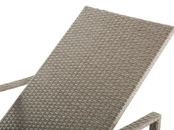 Ulkokalusteet<Beliani Aurinkotuoli Harmaa Harmaalla Istuintyynylla Vasto