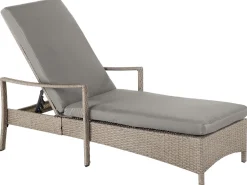 Ulkokalusteet<Beliani Aurinkotuoli Harmaa Harmaalla Istuintyynylla Vasto