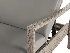 Ulkokalusteet<Beliani Aurinkotuoli Harmaa Harmaalla Istuintyynylla Vasto