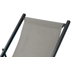 Ulkokalusteet<Beliani Aurinkotuoli Harmaa/Musta Locri Ii