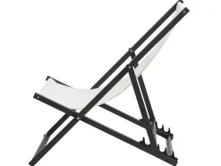 Ulkokalusteet<Beliani Aurinkotuoli Luonnonvalkoinen/Musta Locri