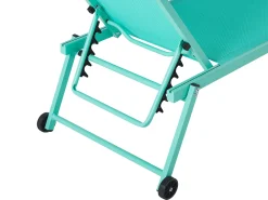 Ulkokalusteet<Beliani Aurinkotuoli Metallinen Mintunvihrea Portofino