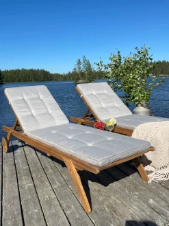 Ulkokalusteet<Beliani Aurinkotuoli Pehmusteilla Beige Cesana