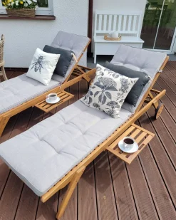 Store Beliani Aurinkotuoli Ruskeanharmaalla Pehmusteella Cesana