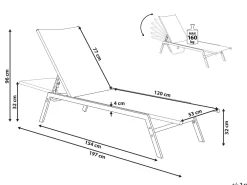 Ulkokalusteet<Beliani Aurinkotuoli Sininen Teras Noli