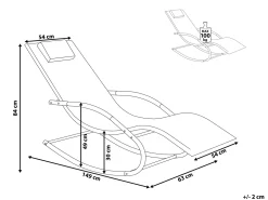 Sale Beliani Aurinkotuoli Teras Keinuva Musta Carano