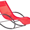 Ulkokalusteet<Beliani Aurinkotuoli Teras Keinuva Punainen Carano Ii