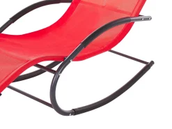 Ulkokalusteet<Beliani Aurinkotuoli Teras Keinuva Punainen Carano Ii