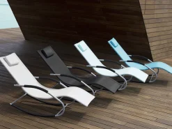 Ulkokalusteet<Beliani Aurinkotuoli Teras Keinuva Harmaa Carano