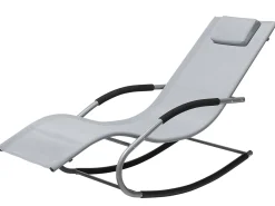 Ulkokalusteet<Beliani Aurinkotuoli Teras Keinuva Harmaa Carano