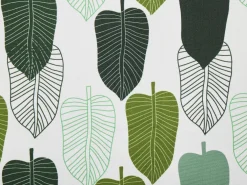 Hot Beliani Aurinkotuoli Tumma Akaasia Vaihtokankaat Luonnonvalkoinen/Vihrea Lehdet 2 Kpl Anzio