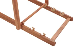 Ulkokalusteet<Beliani Aurinkotuoli Tumma Akaasia Vaihtokankaat Luonnonvalkoinen/Monivarinen Pelikaani 2 Kpl Anzio