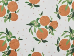 Online Beliani Aurinkotuoli Tumma Akaasia Vaihtokankaat Luonnonvalkoinen/Valko-Oranssi Appelsiinit 2 Kpl Anzio